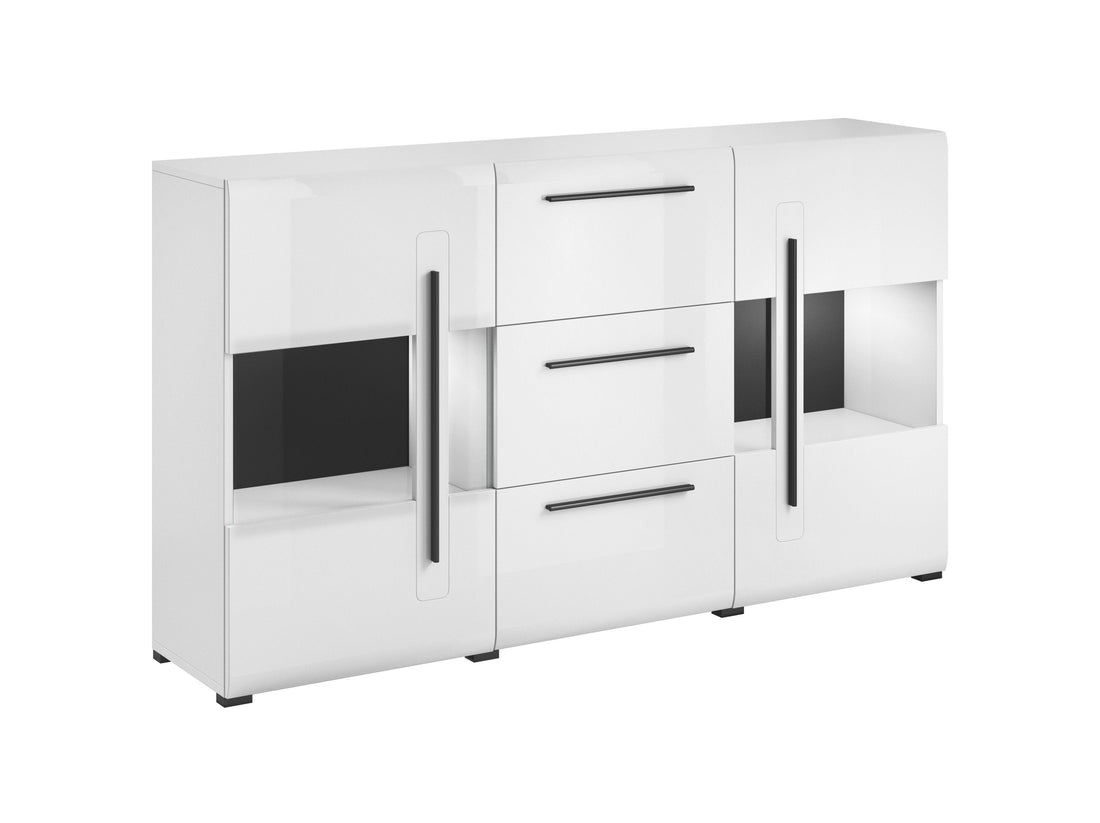 Tulsa 28 Display Sideboard Cabinet White Gloss Living Display Sideboard Cabinet 