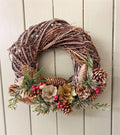 Twisted Pine & Berry Botanical Christmas Wreath 35cm-