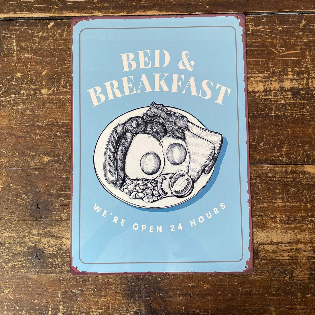 Vintage Metal Sign - Bed And Breakfast Sign - £27.99 - Signs & Rules 