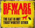 Vintage Metal Sign - Beware Of The Dog-Signs & Rules