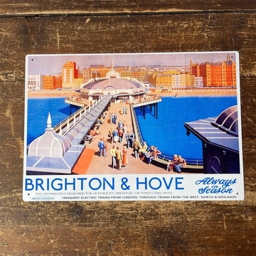 Vintage Metal Sign - British Railways Retro Advertising, Brighton & Hove - £27.99 - Retro Advertising 