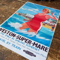 Vintage Metal Sign - British Railways Retro Advertising, Weston-Super-Mare, Somerset-Retro Advertising