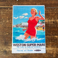 Vintage Metal Sign - British Railways Retro Advertising, Weston-Super-Mare, Somerset - £27.99 - Retro Advertising 