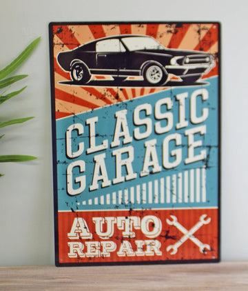 Vintage Metal Sign - Classic Garage Auto Repair - £27.99 - Retro Advertising 