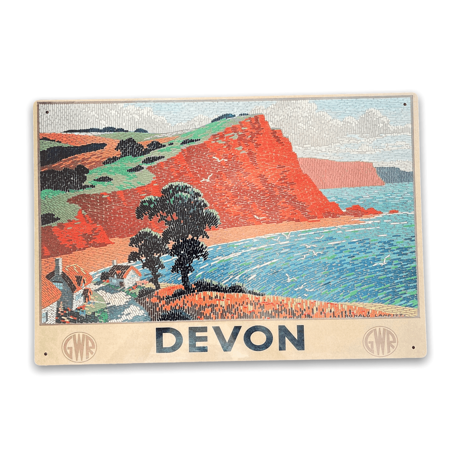Vintage Metal Sign - Great Western Railway, Devon-Retro Advertising