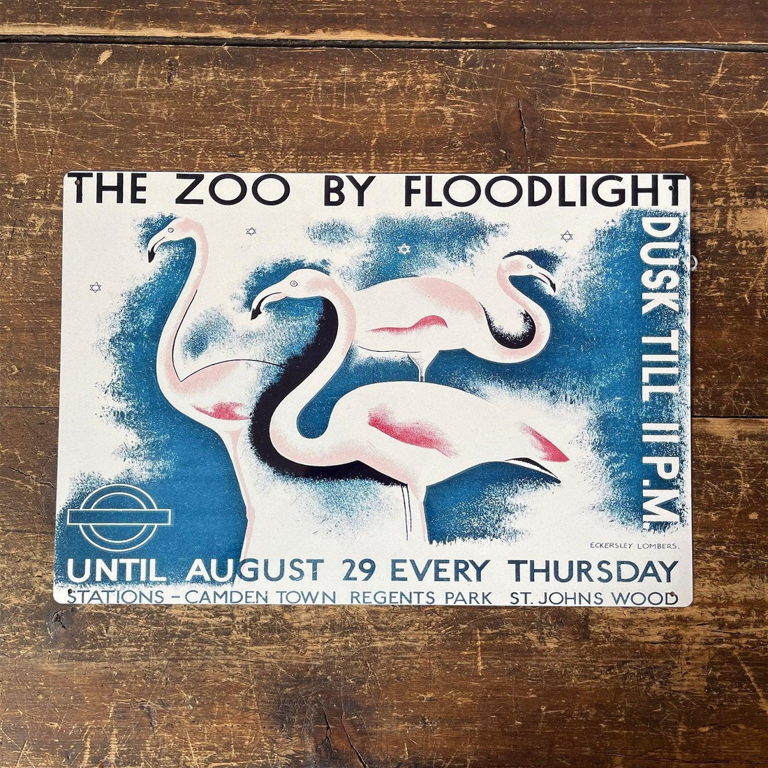 Vintage Metal Sign - London Underground, Visit The Zoo - £27.99 - Retro Advertising 