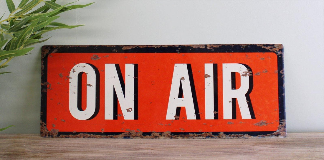 Vintage Metal Sign - On Air Recording Sign - £21.99 - Signs & Rules 