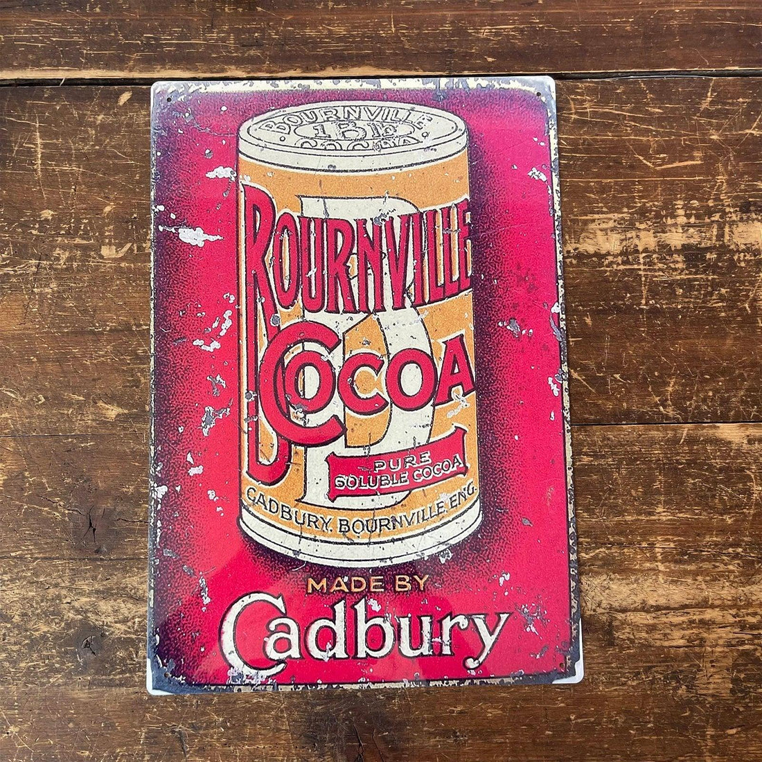 Vintage Metal Sign - Retro Advertising Cadbury Bournville Cocoa - £27.99 - Retro Advertising 