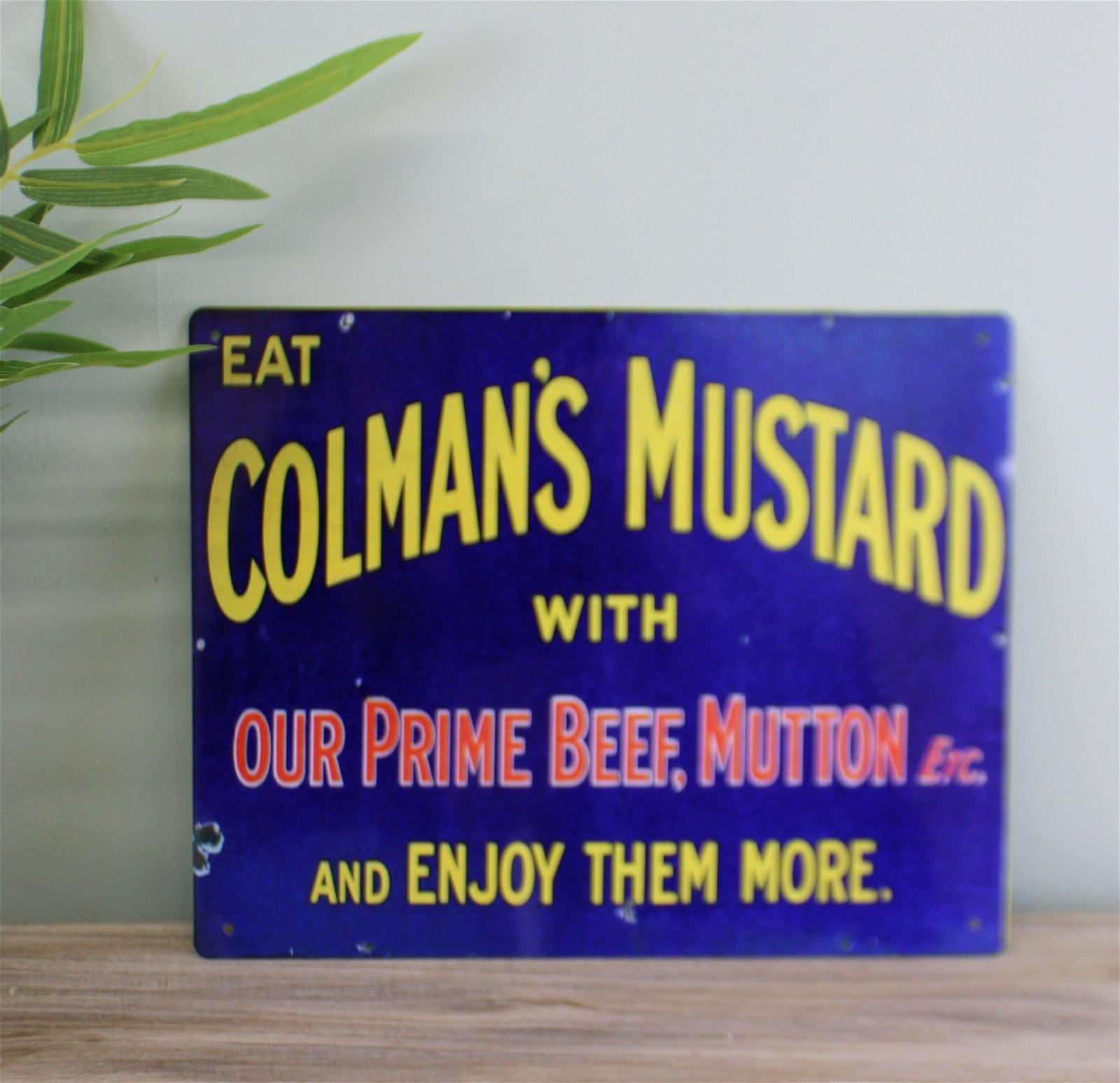 Vintage Metal Sign - Retro Advertising - Colmans Mustard - £18.99 - Retro Advertising 