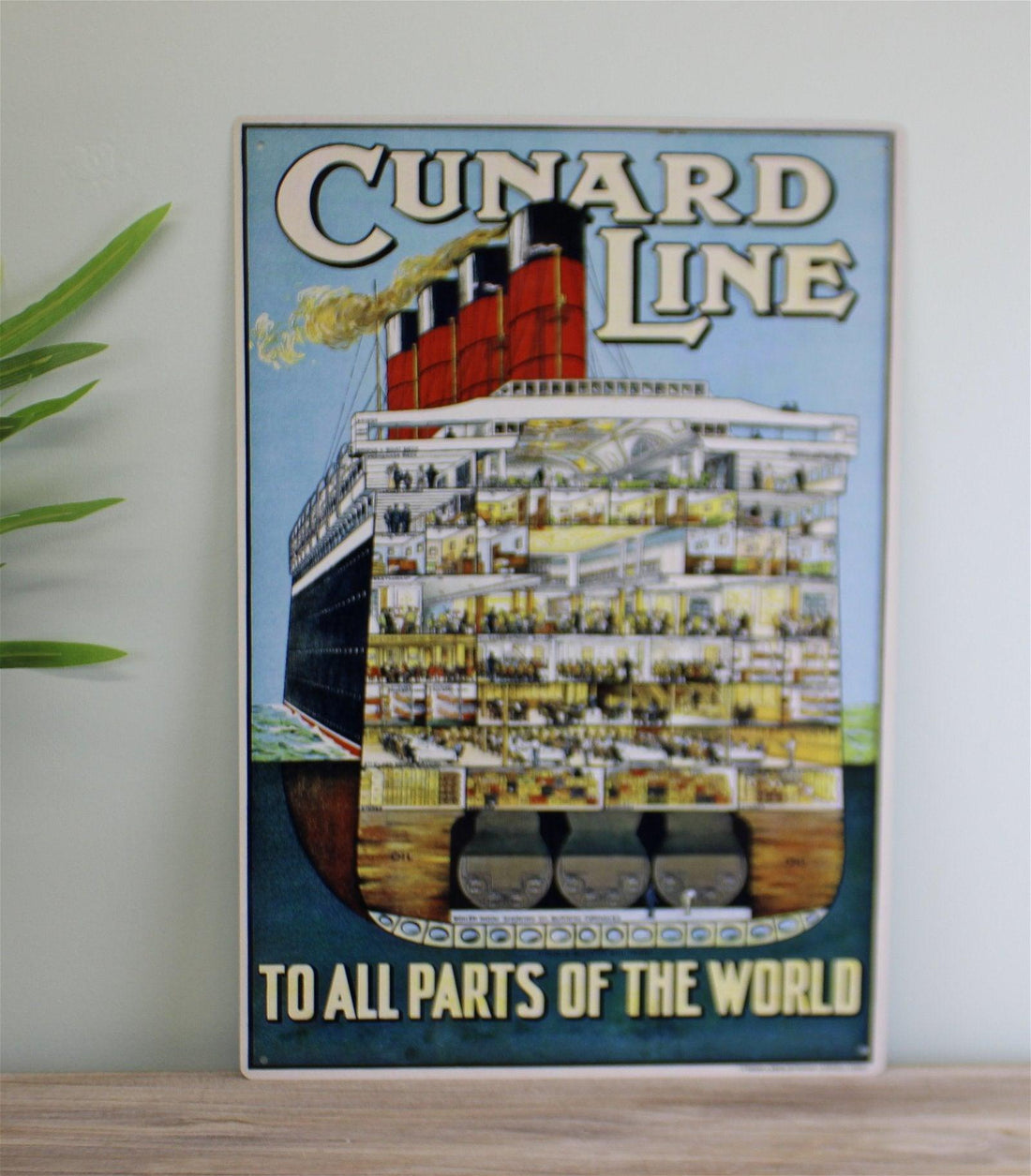 Vintage Metal Sign - Retro Advertising - Cunard Line - £27.99 - Retro Advertising 
