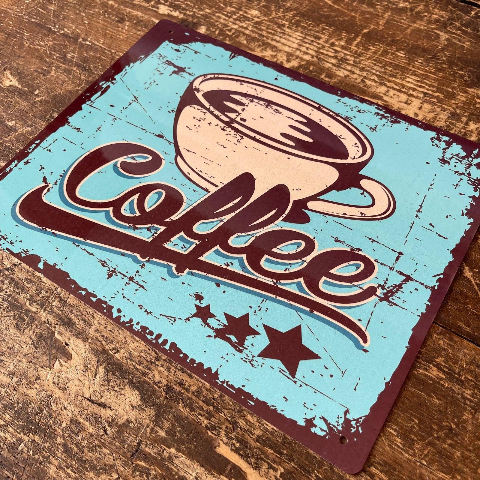 Vintage Metal Sign - Retro Coffee Sign-Signs & Rules