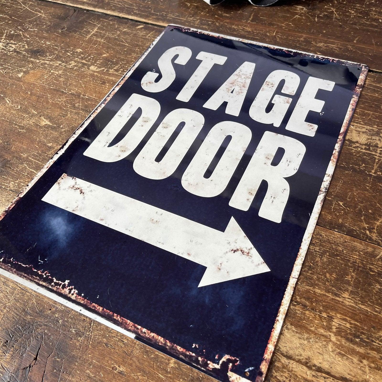 Vintage Metal Sign - Stage Door Metal Wall Sign-Signs & Rules