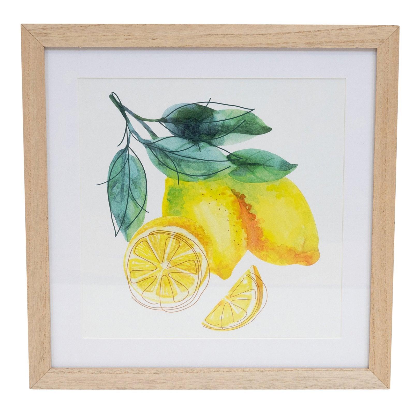 Watercolour Lemons Art In Frame-Pictures