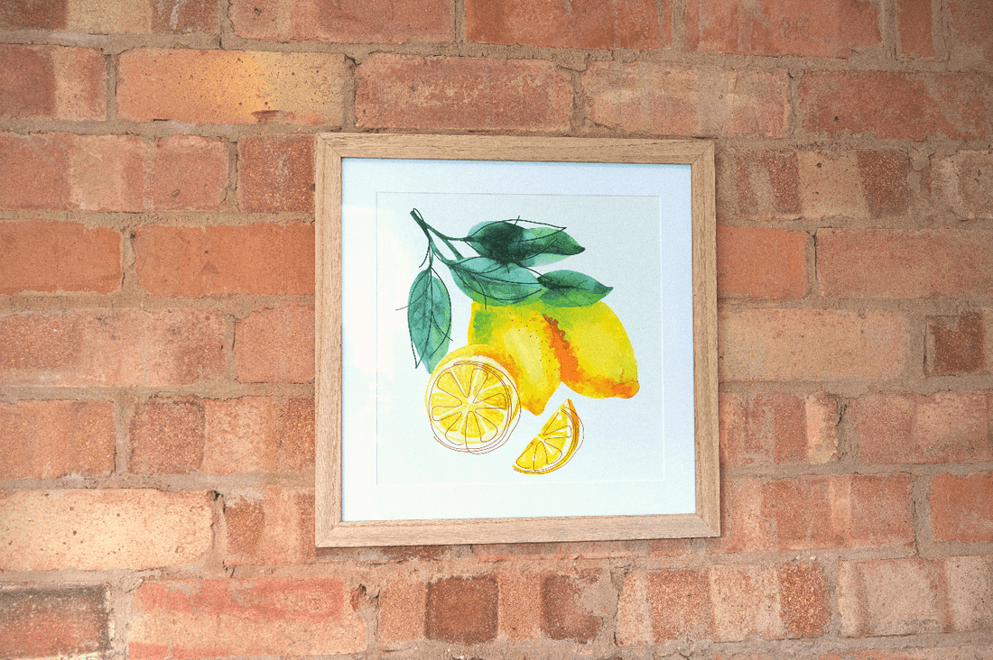 Watercolour Lemons Art In Frame - £27.99 - Pictures 