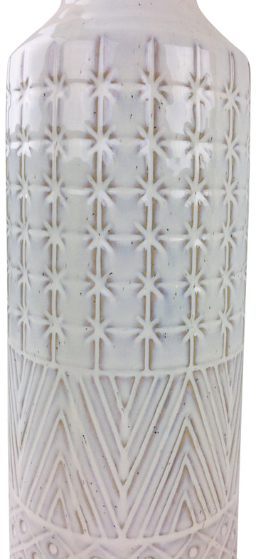 White Star Textured Stoneware Vase 44cm - £65.99 - Planters, Vases & Plant Stands 