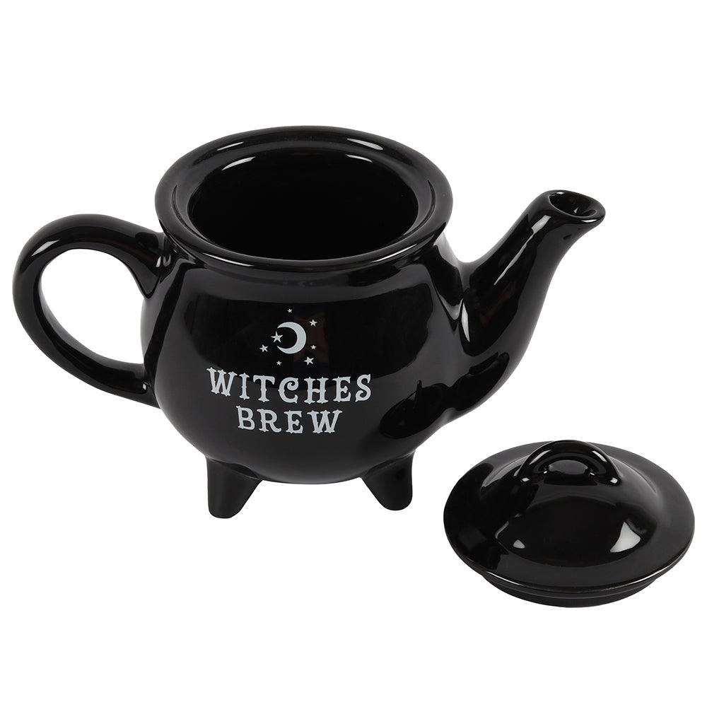 Witches Brew Black Ceramic Tea Pot-Tableware