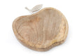 Wooden Apple Designed Tray with Silver Leaf - Small-Trays & Chopping Boards