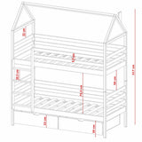 Single (3ft) Solid Pine Bunk Bed with Under Bed Storage Drawers