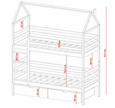 Single (3ft) Solid Pine Bunk Bed with Under Bed Storage Drawers