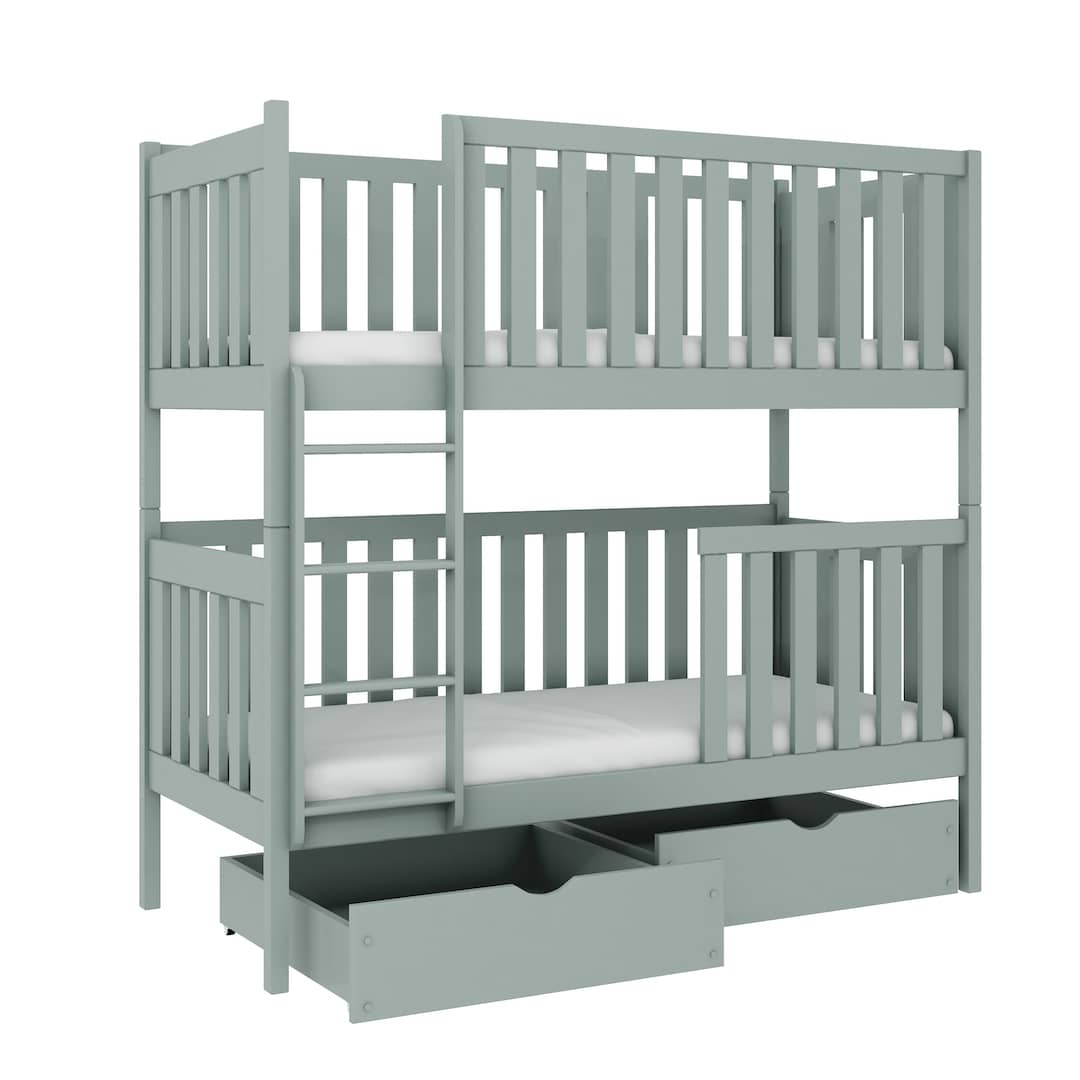 Single (3ft) Solid Pine Bunk Bed with 2 Storage Drawers