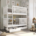 Single (3ft) Solid Pine Bunk Bed with 2 Storage Drawers