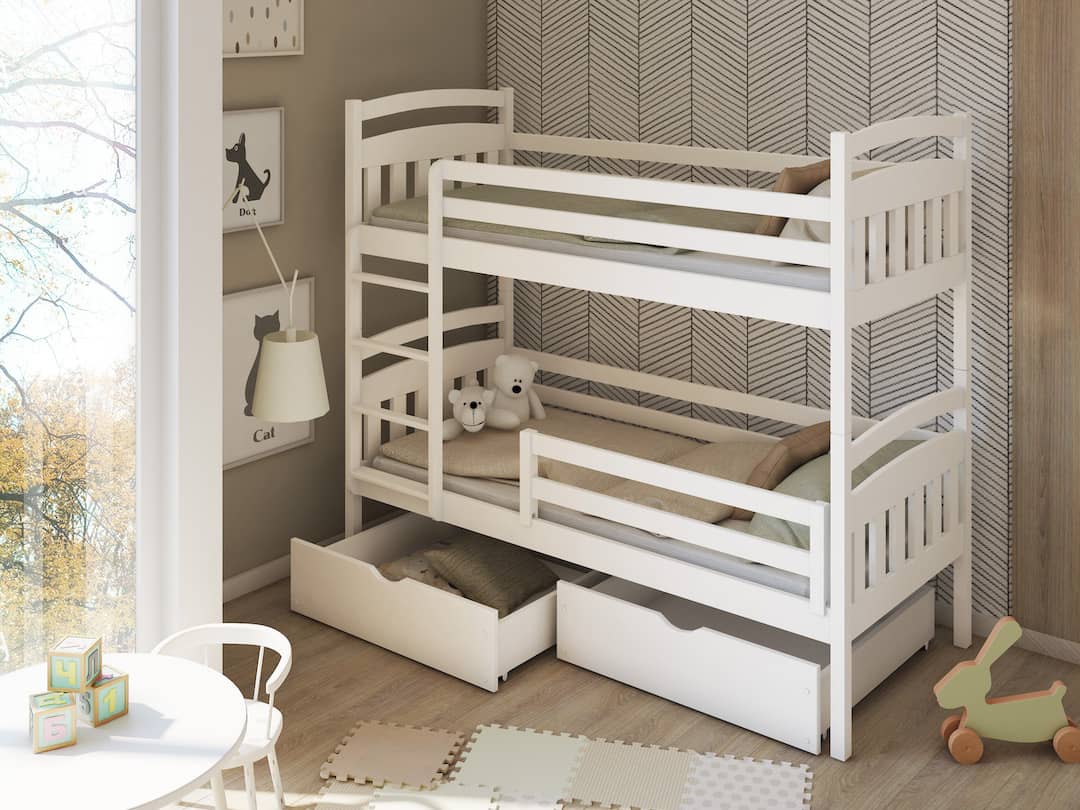 Wooden Bunk Bed Gabi with Storage-Bunk Bed