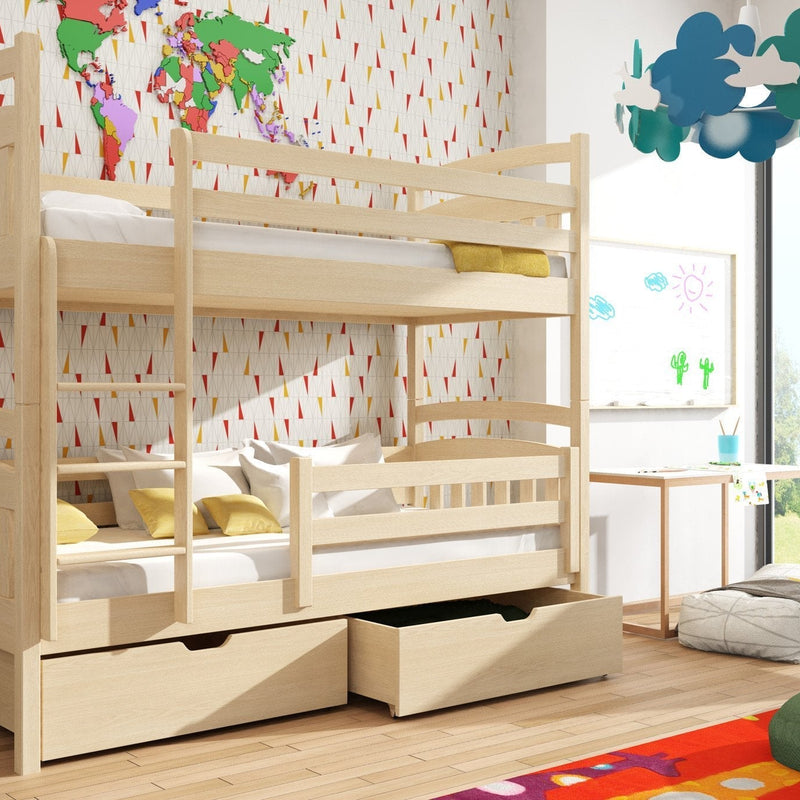 Gabi Single (3ft) Solid Pine Bunk Bed with Under Bed Storage