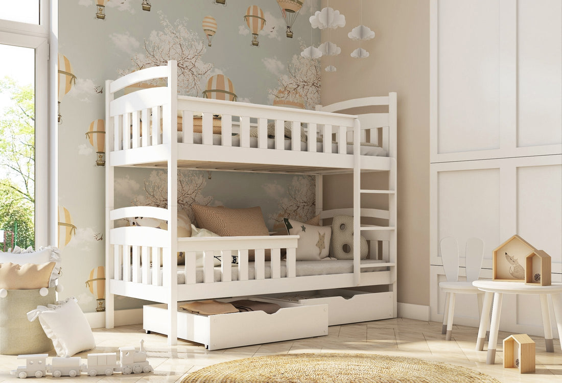 Wooden Bunk Bed Harry with Storage - £505.8 - Bunk Bed 