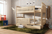 Single (3ft) Solid Pine Bunk Bed with 2 Storage Drawers