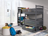 Single (3ft) Solid Pine Bunk Bed with 2 Storage Drawers