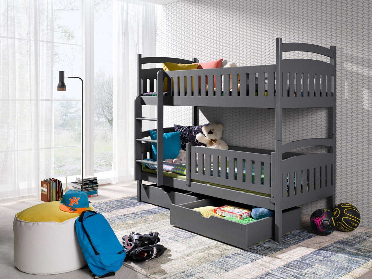 Single (3ft) Solid Pine Bunk Bed with 2 Storage Drawers