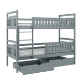 Single (3ft) Solid Pine Bunk Bed with 2 Storage Drawers