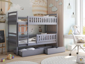 Single (3ft) Solid Pine Bunk Bed with 2 Storage Drawers
