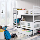 Single (3ft) Solid Pine Bunk Bed with 2 Storage Drawers