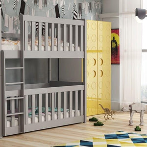 (60x120cm) Solid Pine Bunk Bed with Integrated Cot