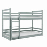 Single (3ft) Low Profile Solid Pine Bunk Bed Grey