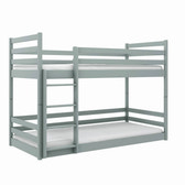 Single (3ft) Low Profile Solid Pine Bunk Bed Grey