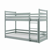 Single (3ft) Low Profile Solid Pine Bunk Bed Grey Foam Mattresses