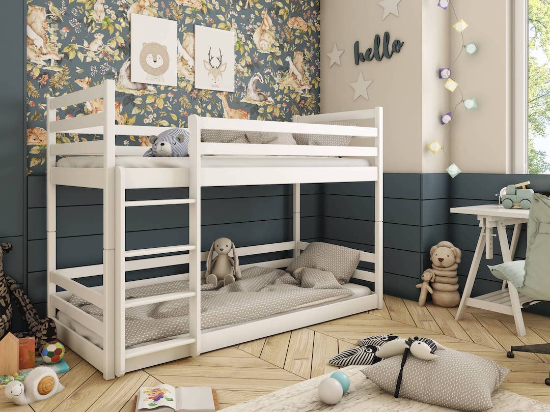 Wooden Bunk Bed Mini White Bunk Bed 