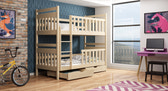 Single (3ft) Solid Pine Bunk Bed with Storage Drawers Pine