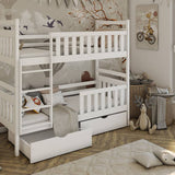 Single (3ft) Solid Pine Bunk Bed with Storage Drawers