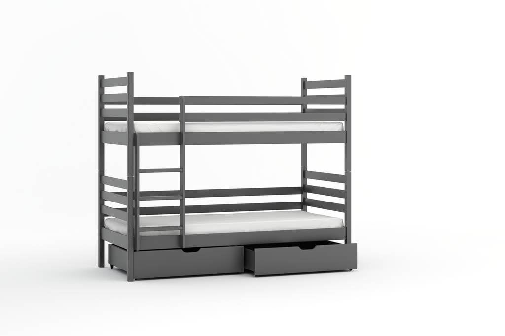 Single (3ft) Solid Pine Bunk Bed with 2 Under Bed Storage Drawers