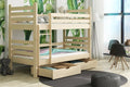 Wooden Bunk Bed Patryk with Storage Pine Bunk Bed 