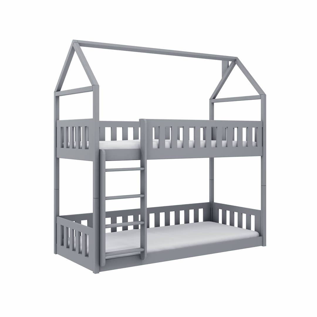 Single (3ft) Solid Pine Wooden Bunk Bed Grey