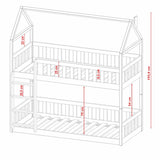Single (3ft) Solid Pine Wooden Bunk Bed