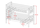 Single (3ft) Solid Pine Bunk Bed with Under Bed Storage Drawers