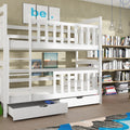 Single (3ft) Solid Pine Bunk Bed with Under Bed Storage Drawers