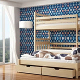 Single (3ft) Solid Pine Bunk Bed with Pull-Out Trundle & Storage Pine Foam Mattresses