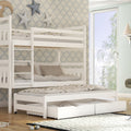 Single (3ft) Solid Pine Bunk Bed with Pull-Out Trundle & Storage