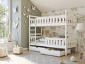 Wooden Bunk Bed Tezo with Storage White Bunk Bed 
